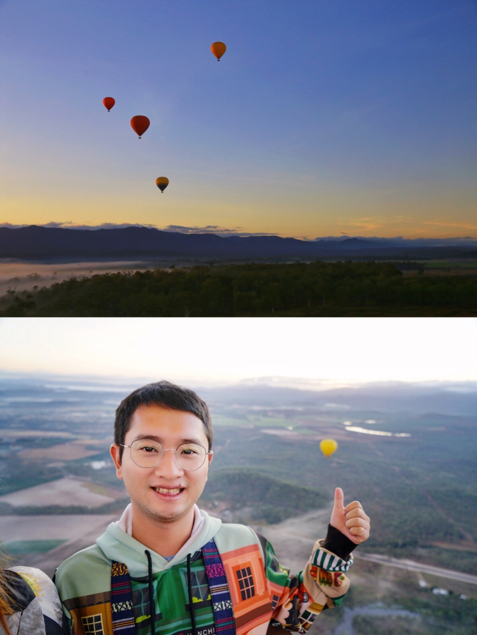 凯恩斯旅行，做热气球俯瞰亚瑟顿高原
