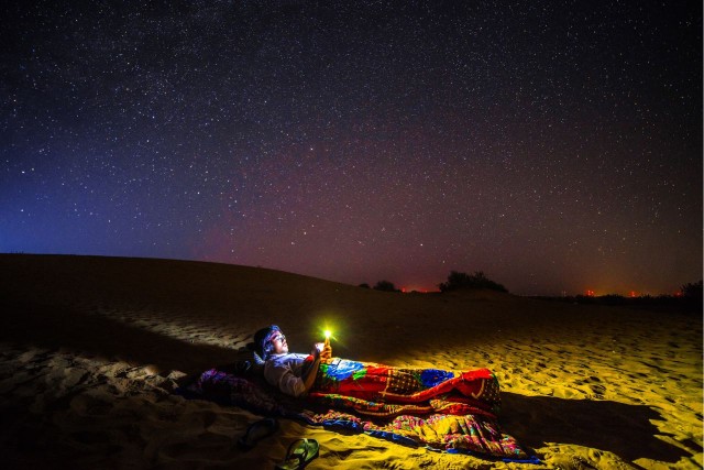 在印度沙漠露营观星是什么样的体验？
