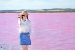西澳大利亚游记图片] 赞爆朋友圈的粉红湖水，也是世界上独一无二的奇观美景