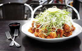King Cheon Fried Chicken With Spring Onions