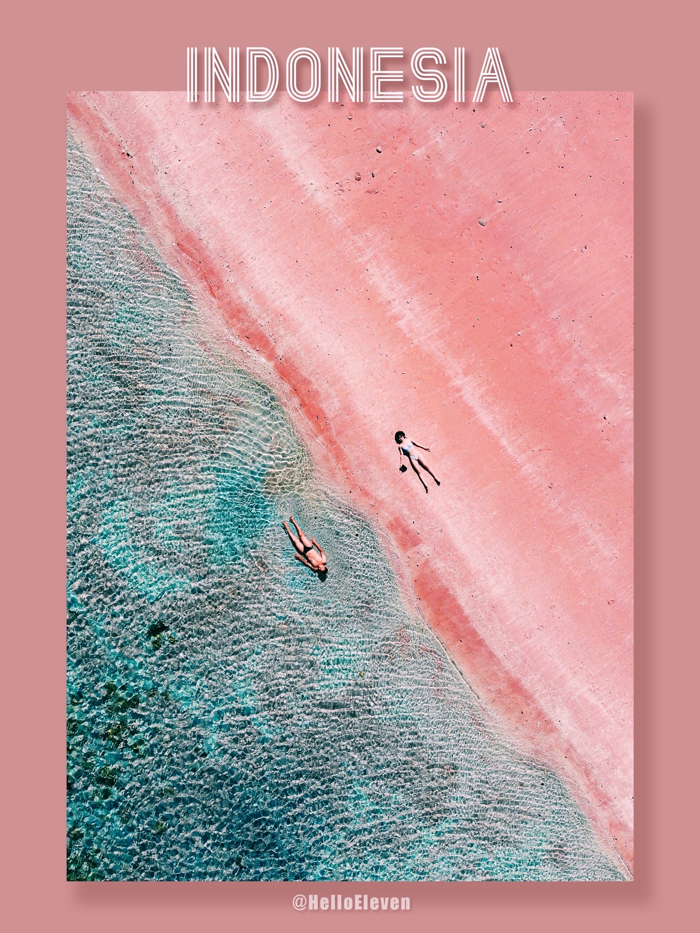 科莫多｜你梦寐以求的粉红沙滩💕请查收  16岁那会儿最爱酷酷的黑色，最讨厌腻歪的粉色，结果呢，年纪越