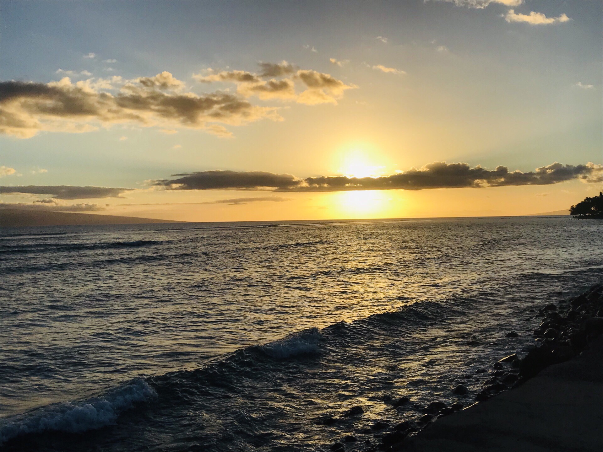 拉海纳的夕阳，茂宜岛的美