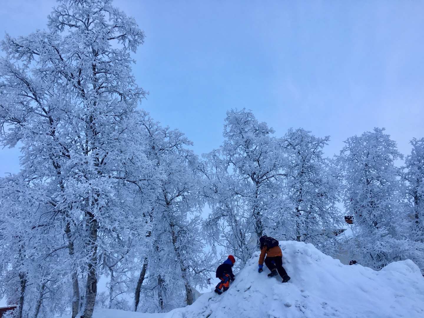 打卡零下三十度的Abisko，可惜当天下雪，看不到极光，还好前一天在Kiruna遇见了，不然巨大的遗