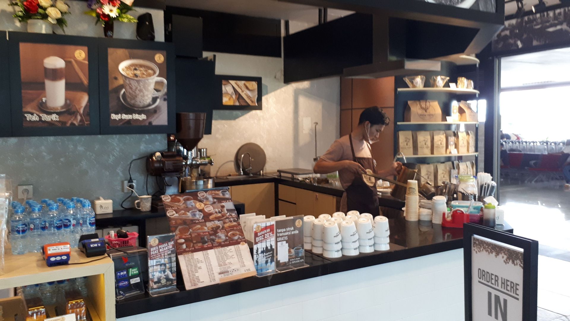 Aming coffee at Supadio airport, Pontianak.