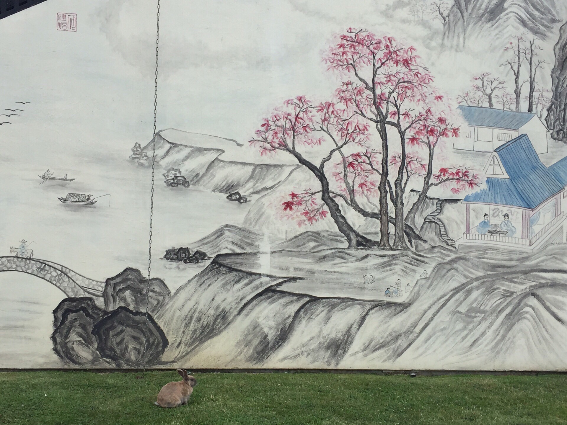 手绘壁画 传扬中国文化