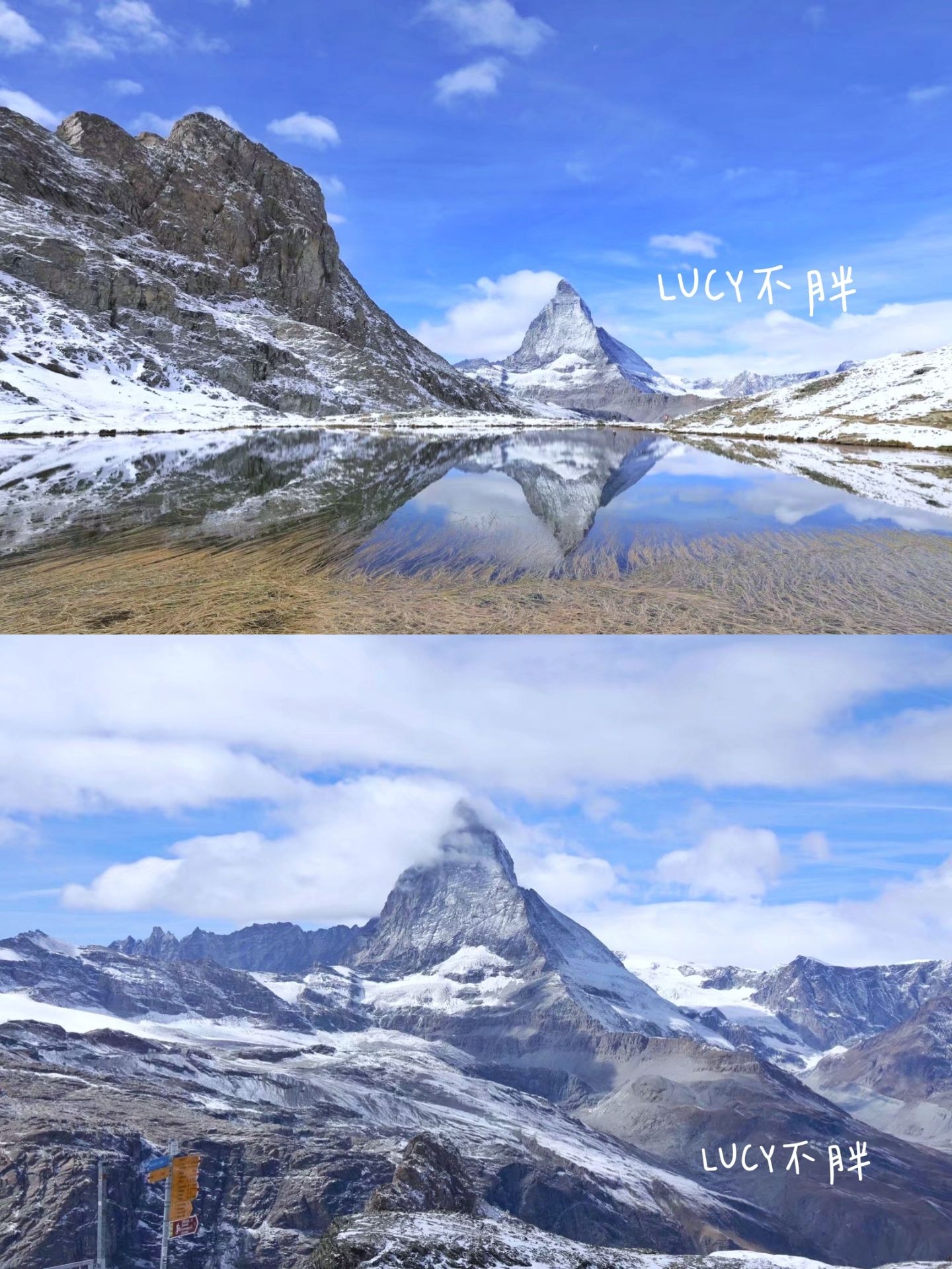 阿尔卑斯山脉最美丽的山峰，马特洪峰💯  海拔4478米的马特洪峰是阿尔卑斯山脉最美丽的山峰，没有之一