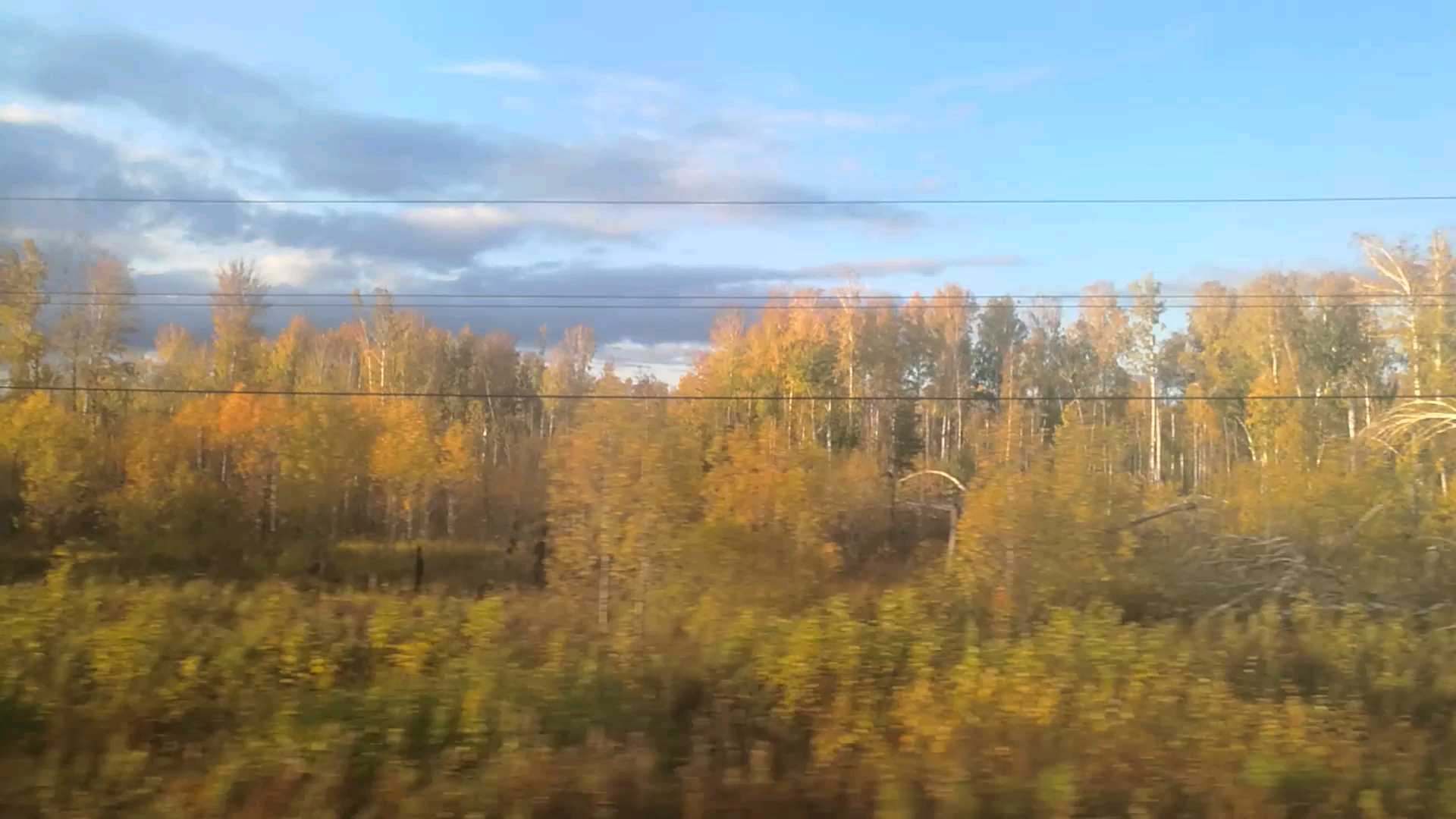 2019年9月28日，10:13火车，从车里雅宾斯克出发，17:17到达秋明。一路秋色…