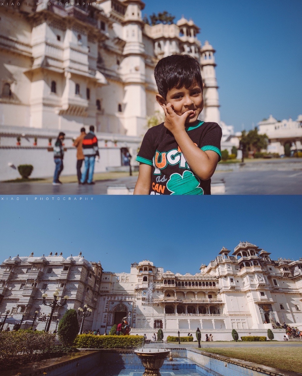 【乌代布尔城市王宫】  乌代布尔被称作印度的白色之城。在北印，拉贾斯坦邦还有蓝色之城焦特布尔、金色之