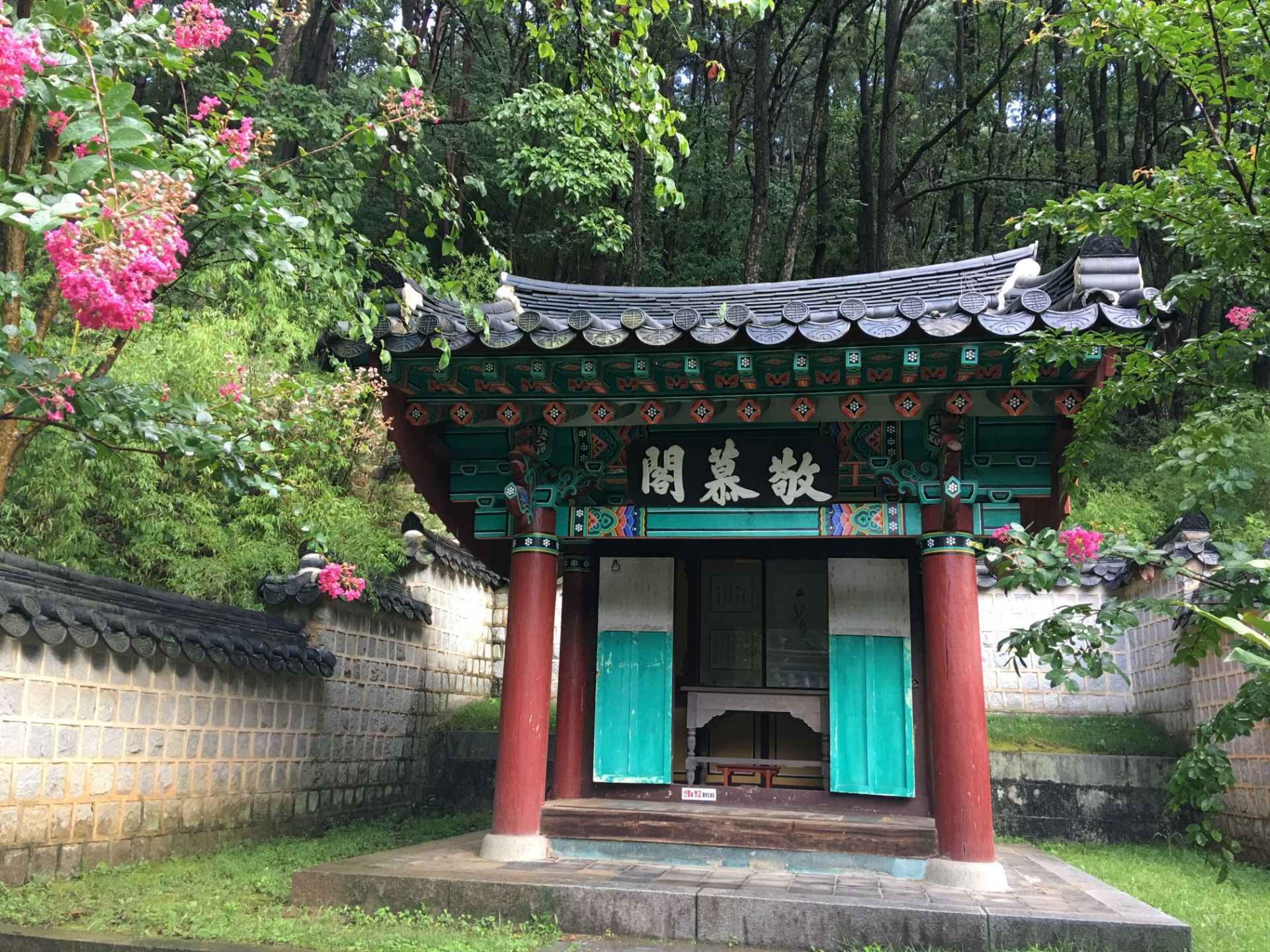 韩国龟尾市的金乌山景区非常棒，免费开放，有山有水，有人文景观，有历史遗址，有樱花有红叶，有儿童游乐场