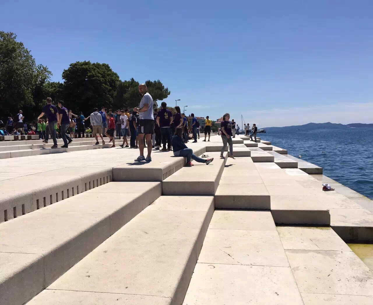 扎达尔海风琴🎹演奏大自然的美妙旋律🎶  扎达尔是克罗地亚🇭🇷海滨🏖️城市，面临亚得里亚海，，是克罗地