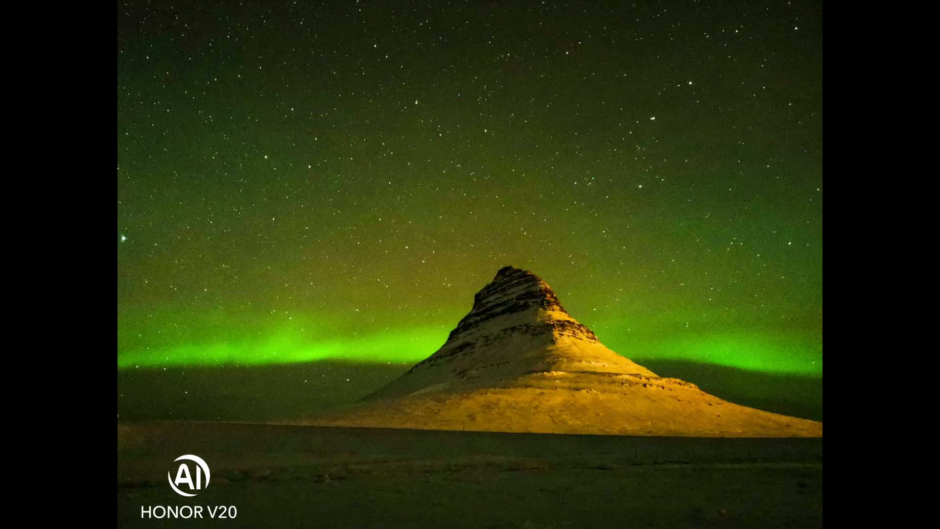 冰岛极光延时，手机拍摄的极光视频