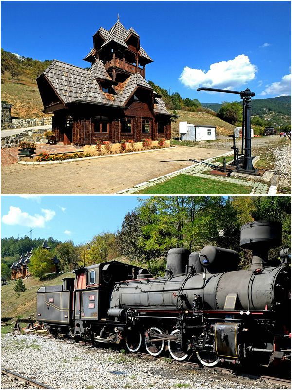 兹拉蒂博尔最重要的两个景点就是木头村和萨尔干8号铁路小火车。这条铁路历史悠久，建于1921年，全长有