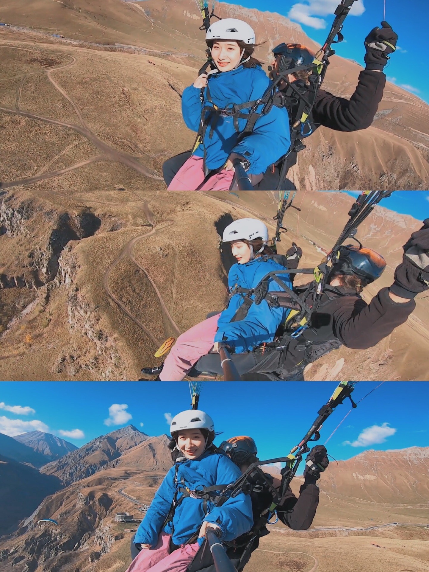 人生第一次滑翔伞体验｜表情管理我太南了 在格鲁吉亚完成了人生第一次滑翔伞体验✔️ 古多里真的太美了，