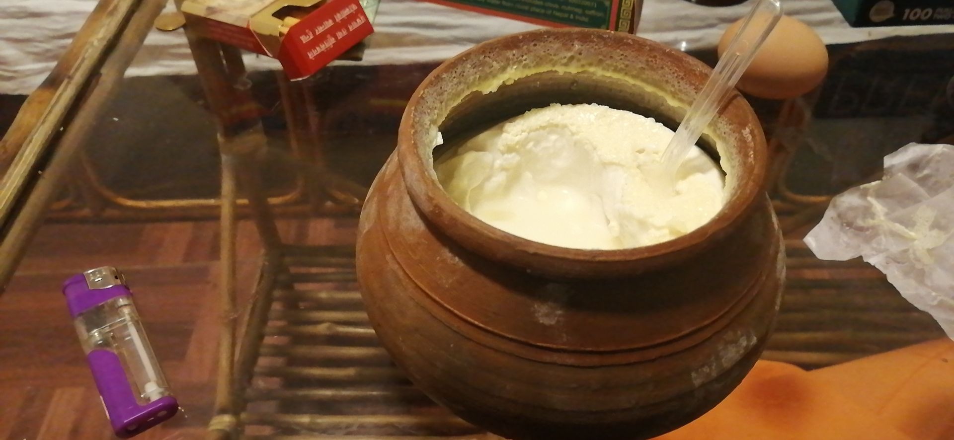 尼泊尔的酸奶，味道非常棒呀。