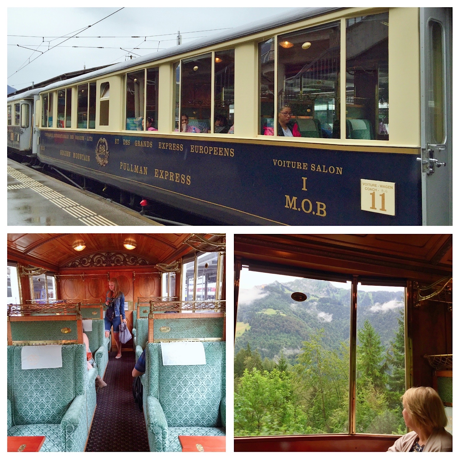 瑞士火车之旅二： 格吕耶尔之旅（Gruyere），从蒙特勒坐MOB火车，火车是到格吕耶尔的专线，车箱