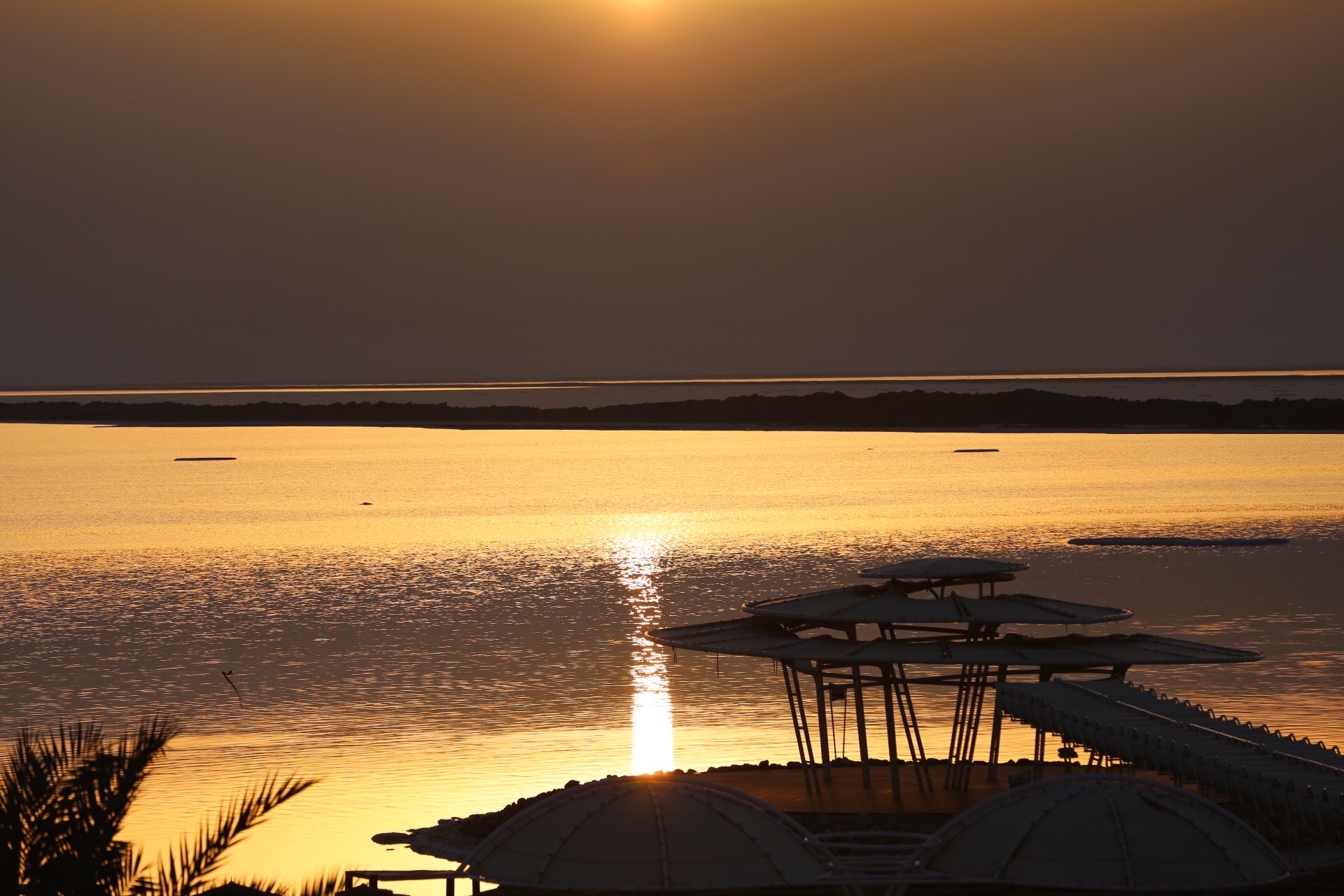 Dead Sea-死海 世界上最低的湖泊 湖面海拔-442米 形似一条双尾鱼 人在湖中 能漂浮在湖面
