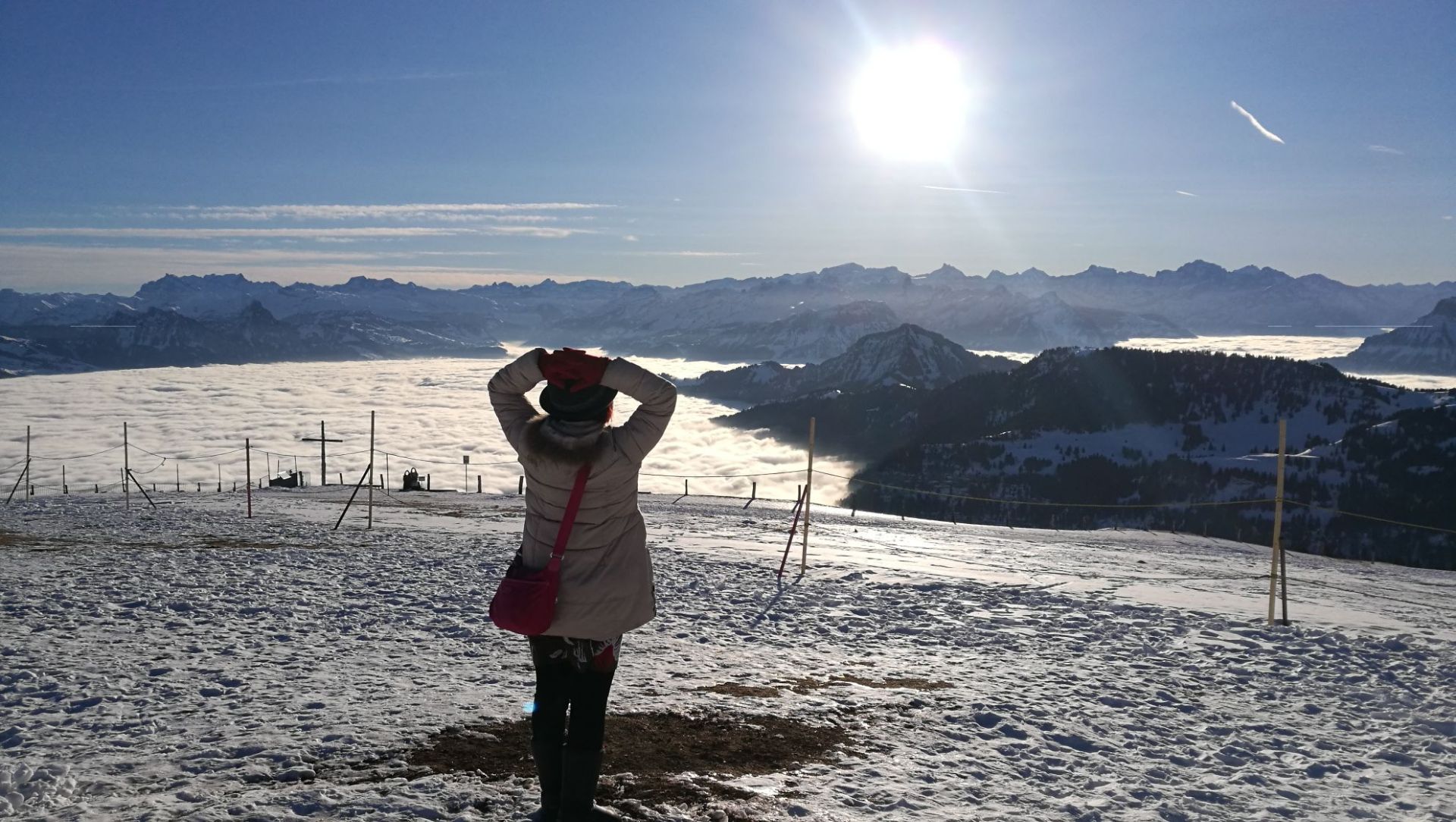 瑞士🇨🇭打卡雪山🏔️瑞吉山和峨眉山连线确实不错！雪景很美，温泉很暖，火车很靓，我的心情在飞翔……