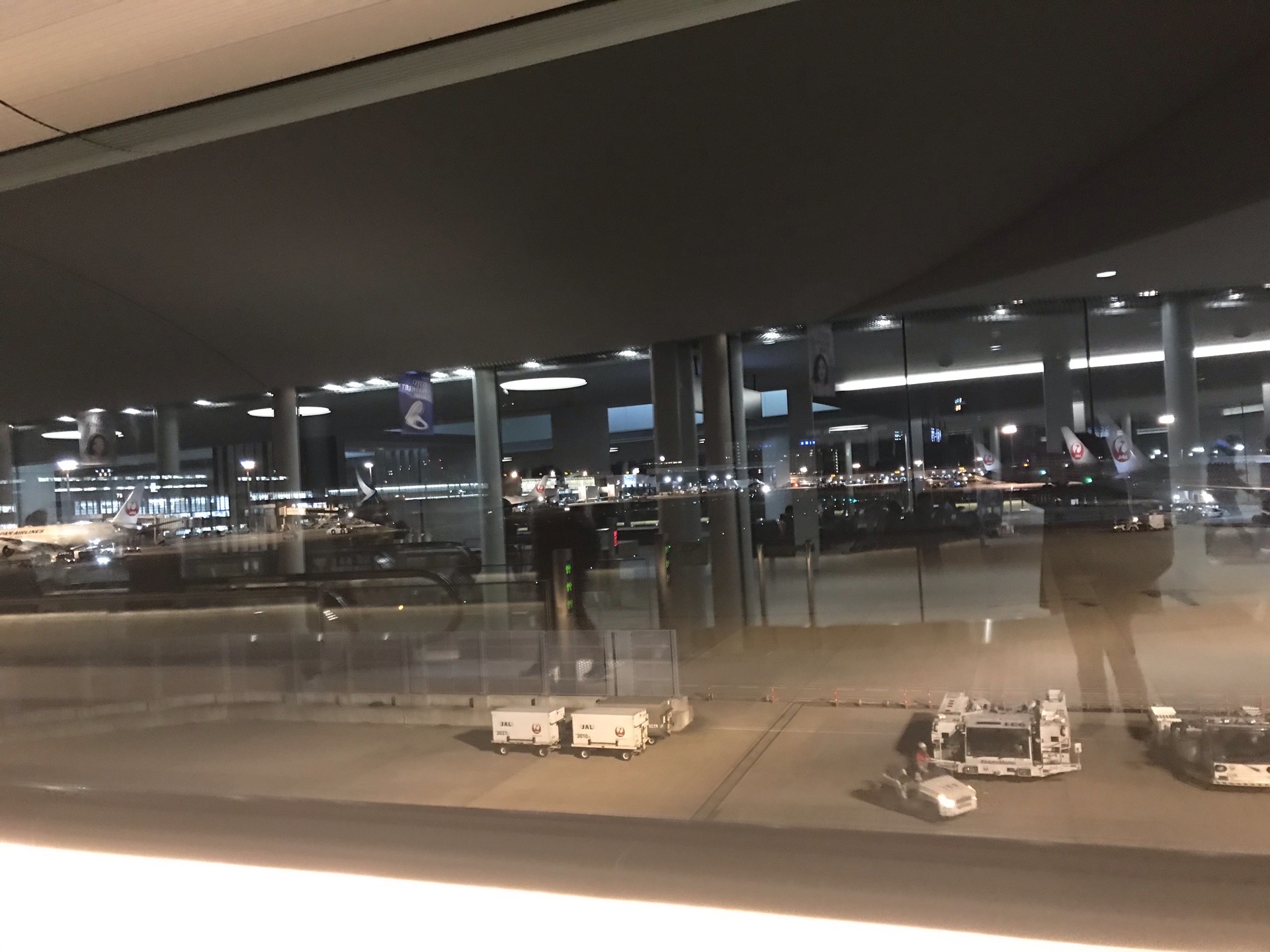 那天在东京下飞机的时候已经是晚上6点多了，机场里看不到几个旅客。反而在机场门口的JR店里，排着长长的