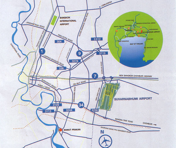 Bangkok Airport Guide:  Suvarnabhumi Map