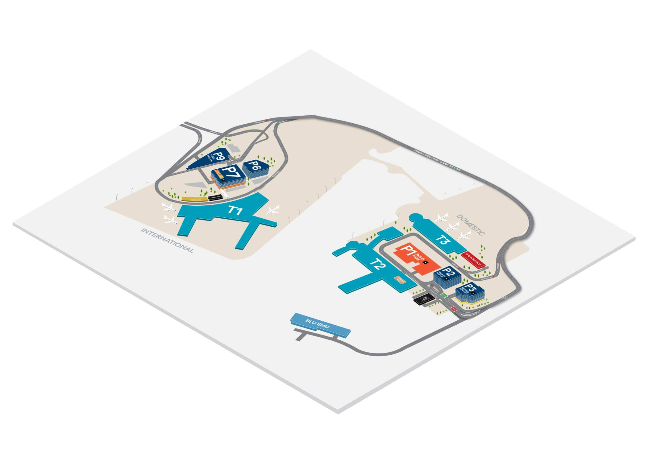 Sydney Airport Parking Map | International & Domestic Car Parks