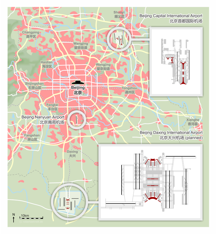 Airport at Beijing Capital International (PEK) map