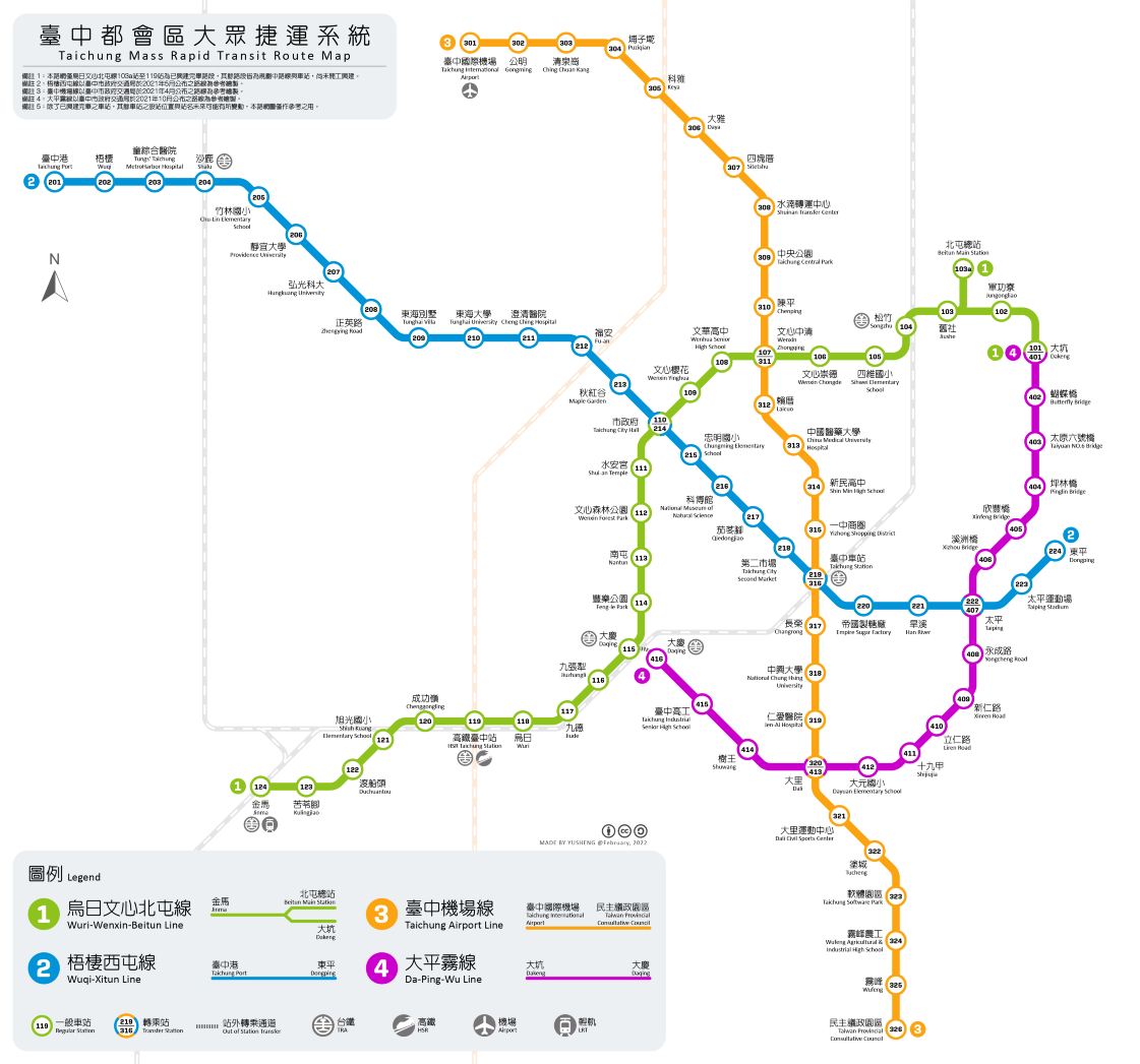 台中捷運線路圖