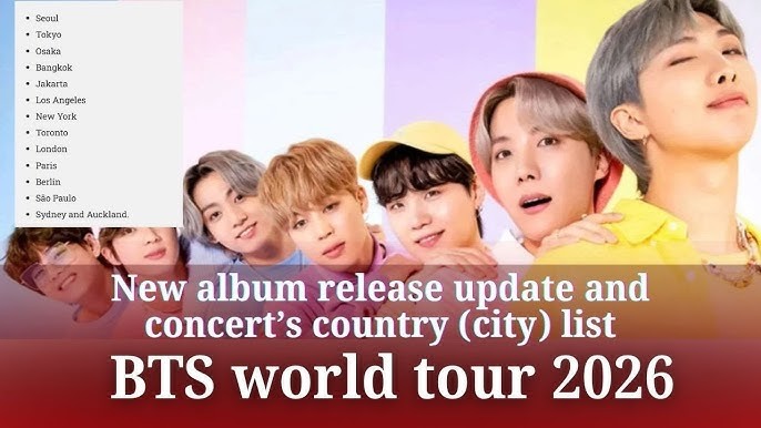 BTS 2026 월드투어 일정