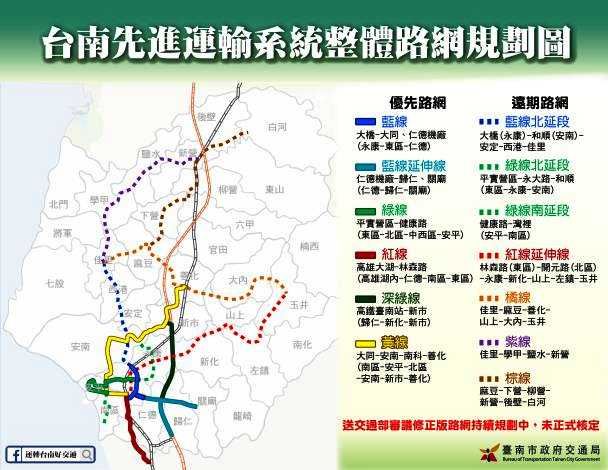 台南捷運, 路線圖