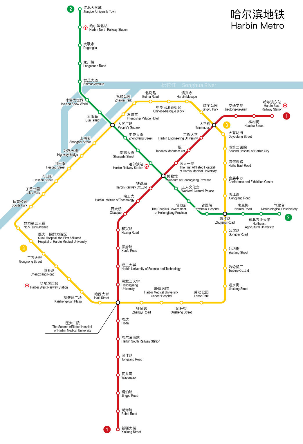 哈尔滨地铁图