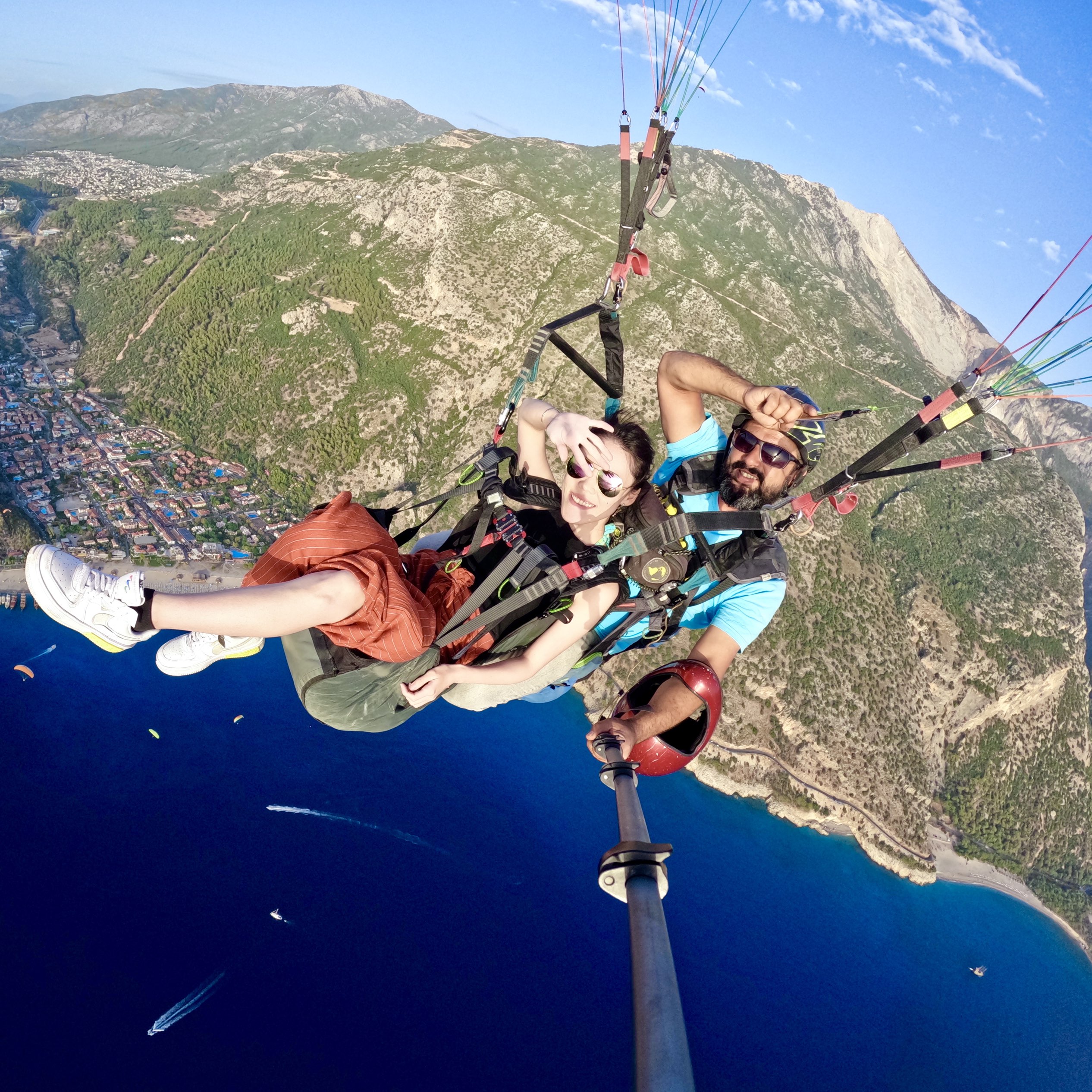 土耳其游记 Fethiye 超好玩美景的滑翔伞体验