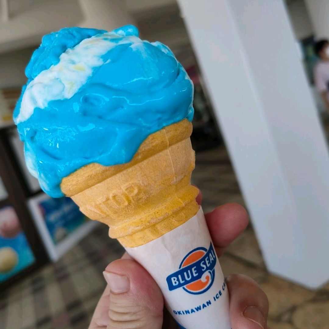 [冲绳嘉手纳]冲绳✨蓝色密封冰淇淋