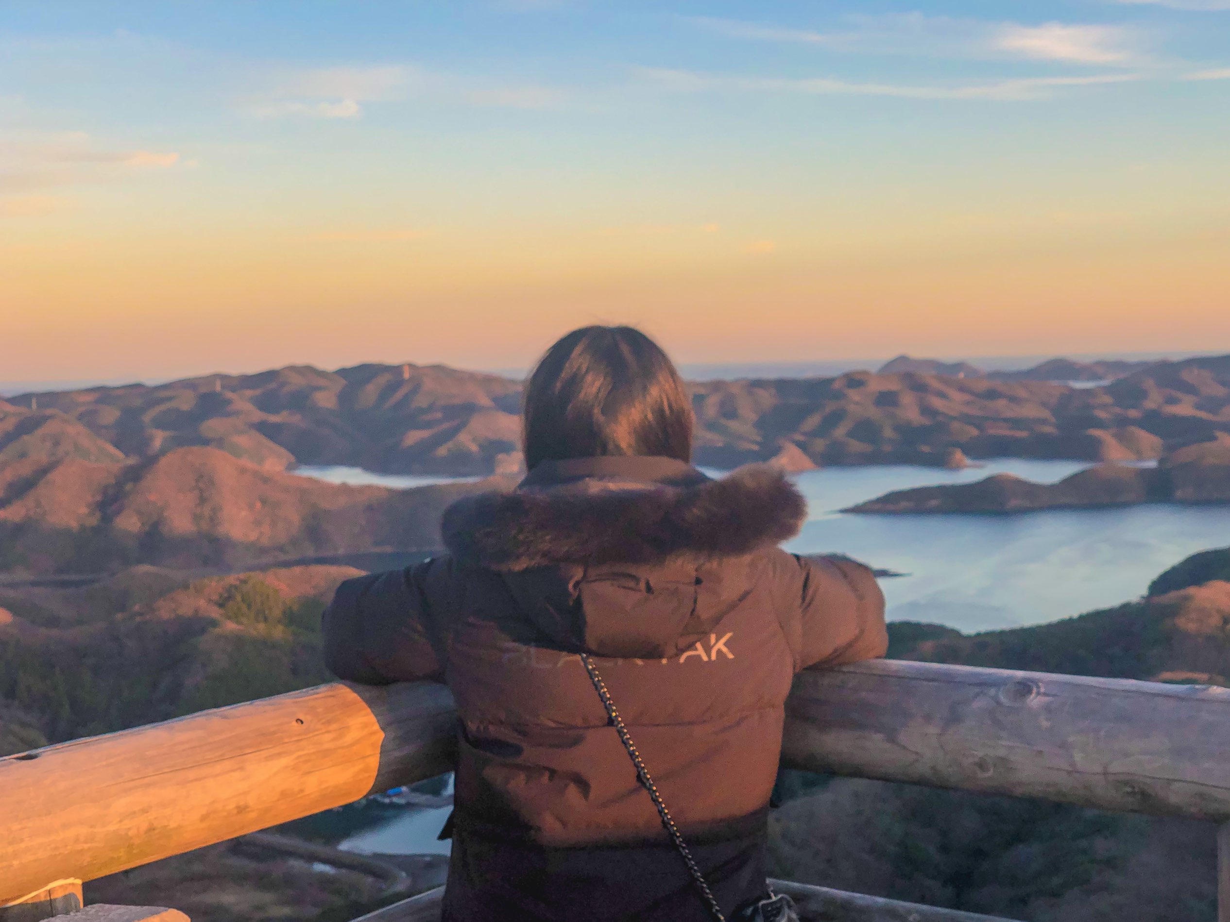 对马岛旅行晚霞的结局王“江波市岳展望台”