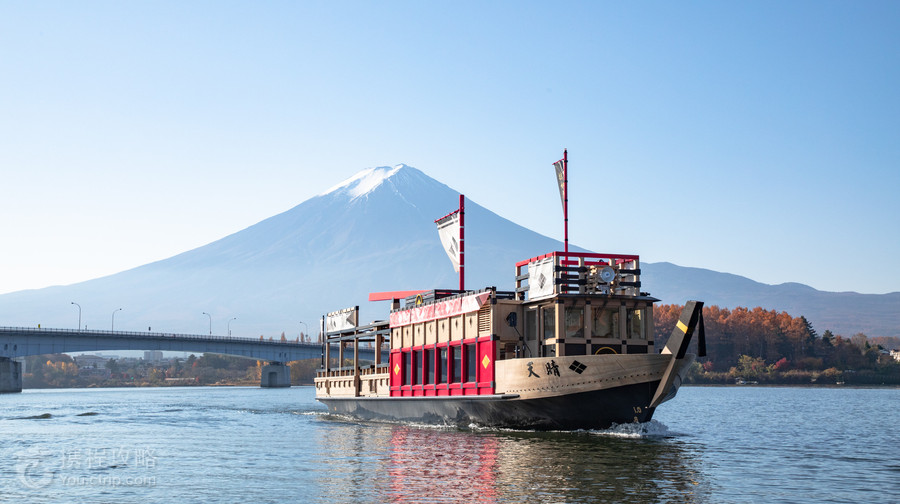 河口湖遊覽船 天晴