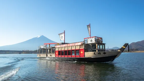 河口湖遊覽船 天晴