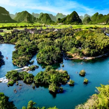 崇左德天跨国瀑布+峒那屿湾/明仕田园一日游【小团/包团】