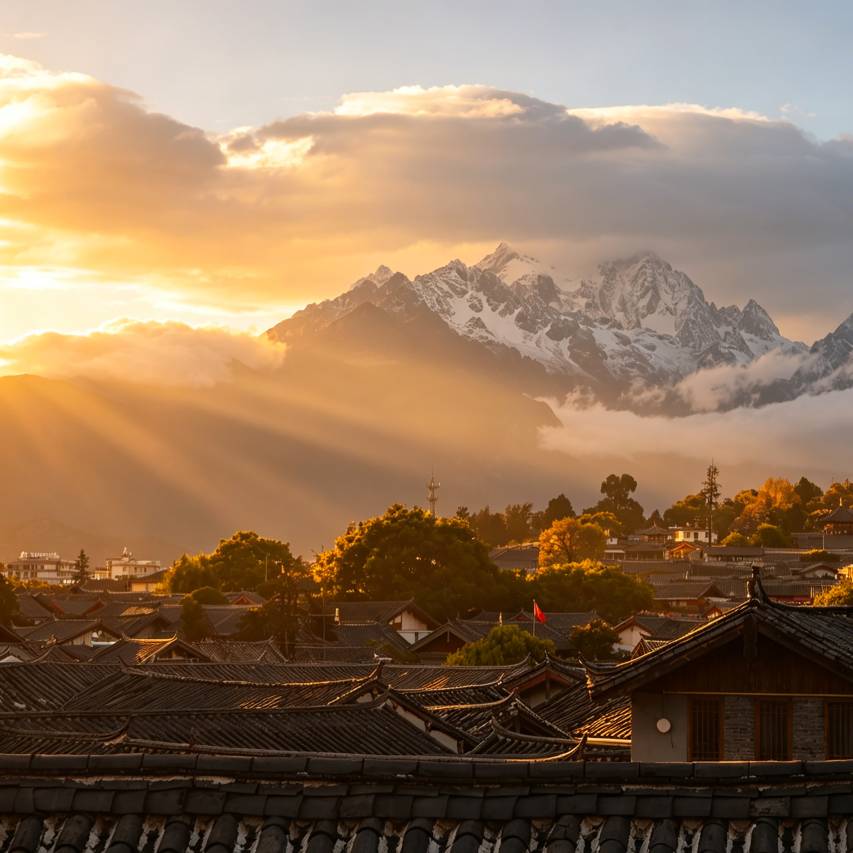 悦·拾柒|赏日照金山·花园咖宿(丽江古城忠义市场店)图片