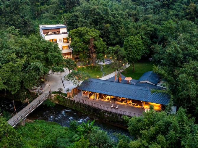 溪陽依山靜私湯國風度假庭院(古龍峽店)