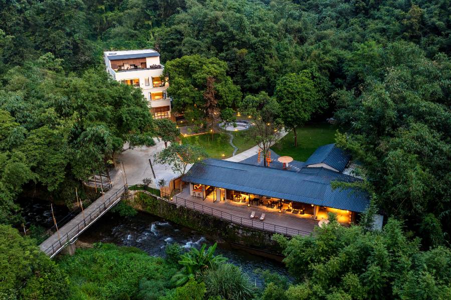 溪陽依山靜私湯國風度假庭院(古龍峽店)