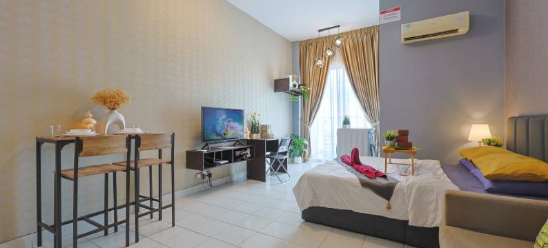 位于双威的1卧室公寓-35平方米|带1个独立浴室(5Mins to Sunway Pyramid #Subang SS15 Cozy Studio Menara Rajawali)图片