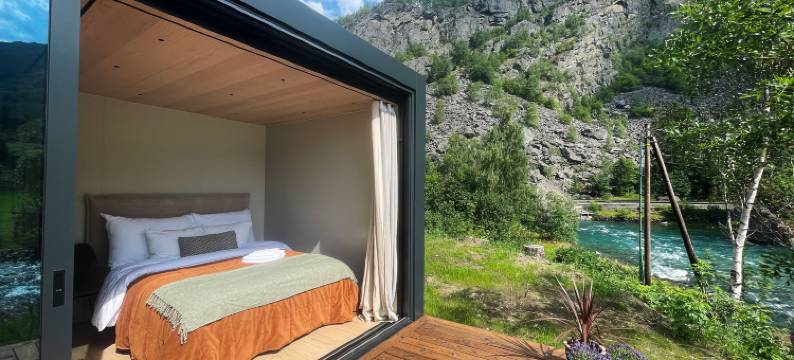 位于弗兰姆海滨的2卧室-30平方米|带1个独立浴室(Flåm Retreat)图片