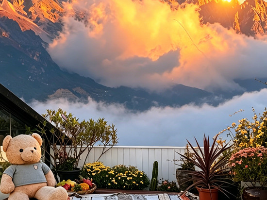 束河古镇·不染丨LANDGAZESTARSWEEP日照金山景观空中花园美宿