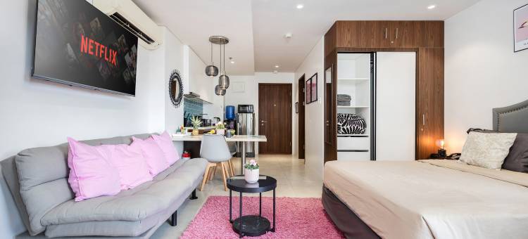 Chic Cozy Studio at Tambuli Residences Ocean View by Dominik Studio with Pool Balcony in Mactan图片
