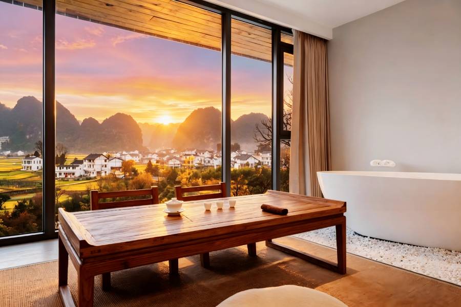 有山閣・Vista Retreat 河畔望峯觀景美宿(萬峯林景區八卦田店)