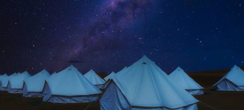 大漠星空沙漠露营地图片