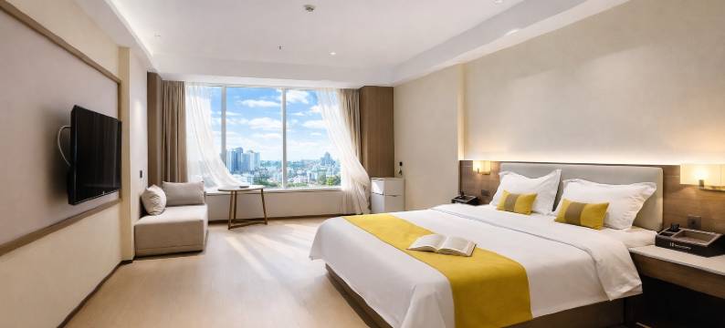 枕畔・皇庭WARMWORLDS•MAGNLWMCENWS180°观景设计酒店(DL胖东来店)图片