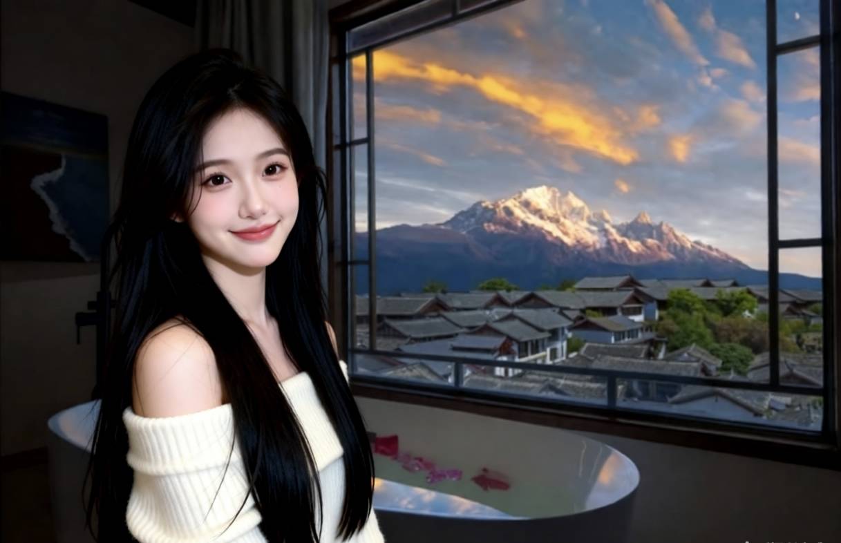 在山也·SANYEL日照金山观雪山古城全景美宿(丽江古城大水车店)图片