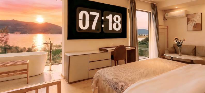 海岸云朵海景美宿图片