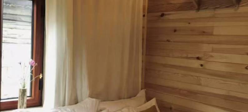 禾木阳光小木屋图片