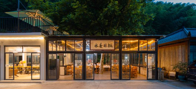 桐庐白云源枫林春水图片