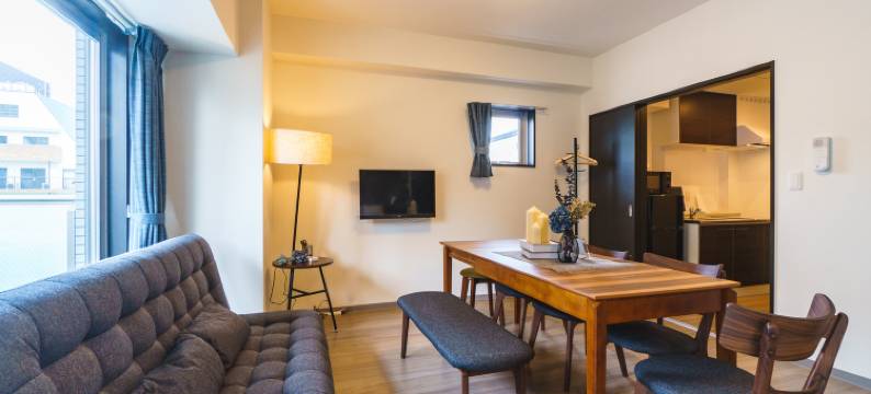 步行至心斋桥・难波・道顿堀！50㎡/宽敞7人酒店式公寓(配备厨房)(Ikidane Residential Hotel Shimanouchi)图片